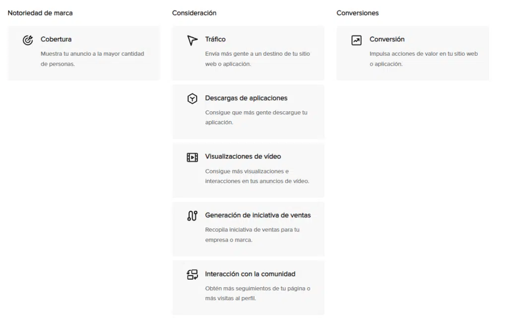 TikTok campaign objectives TikTok advertising campaign objectives