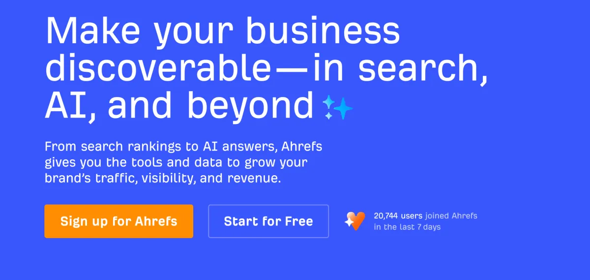 Panel de Ahrefs