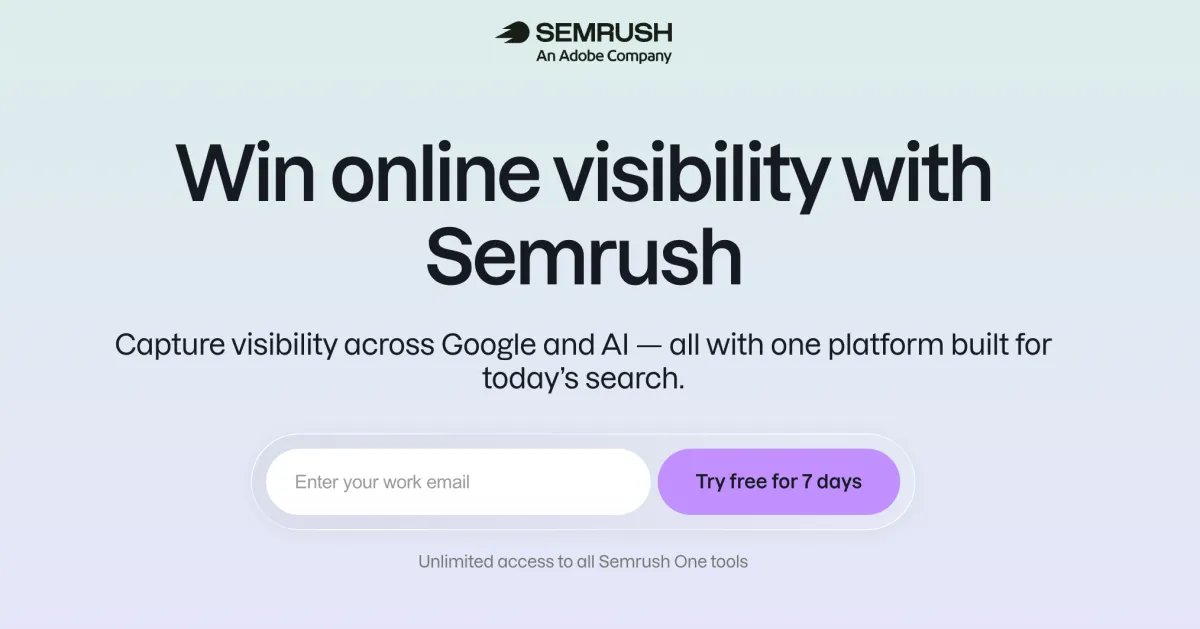Panel de la API de Semrush